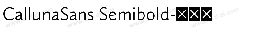 CallunaSans Semibold字体转换
